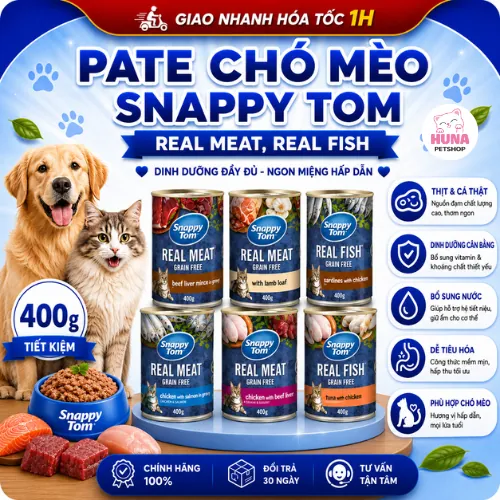 [COMBO 6 LON] Pate Snappy Tom cho mèo – Lon 400gr