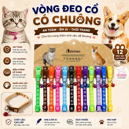 Vòng cổ có chuông cho chó mèo chính hãng ZiChen