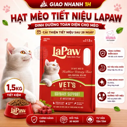 Hạt hỗ trợ tiết niệu cho mèo LaPaw phòng ngừa sỏi thận 1,5KG