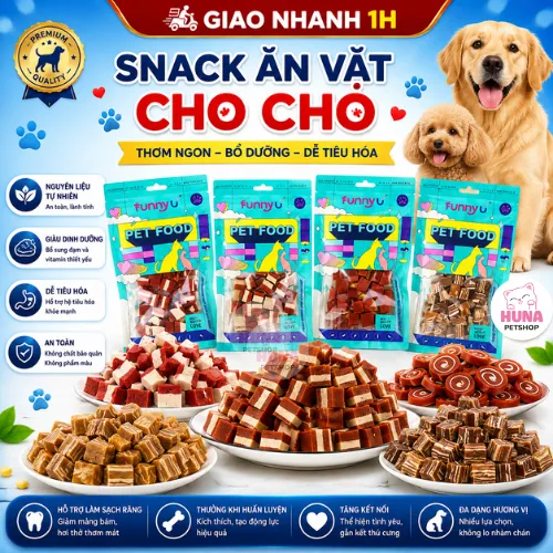 Đồ ăn vặt Cho Chó 100g - Thịt Nguyên Chất Sấy Khô, Hương Vị Hấp Dẫn, Kích Thích Tiêu Hóa