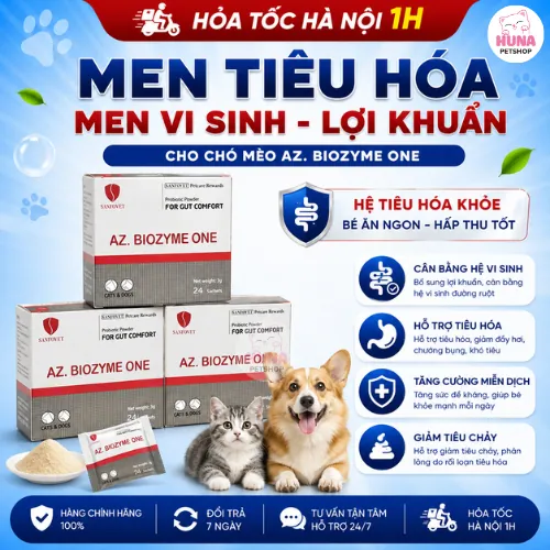 Men tiêu hóa, men vi sinh, lợi khuẩn cho chó mèo AZ. BIOZYME ONE 3g