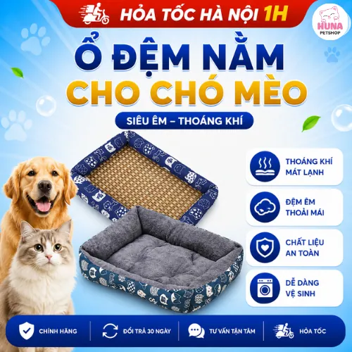 Đệm ổ nằm cho Chó Mèo Chống Thấm Mềm Mại Dễ Giặt