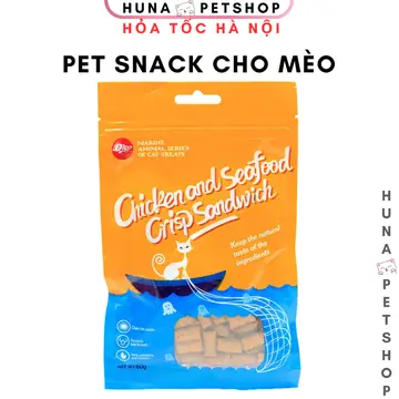 Bánh Thưởng Cho Mèo Vị Gà Và Cá Biển VEGEBRAND Orgo Chicken & Seafood Crisp Sandwich