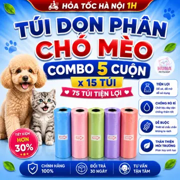 Túi Nilon Hốt Dọn Phân Chó Mèo Tiện Dụng