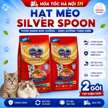 Combo tiết kiệm - 2 túi 1kg Hạt Mèo Silver Spoon Nhật Bản Hỗ trợ tiêu hóa