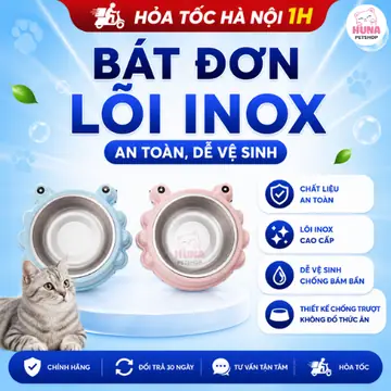 Bát Ăn Inox Cho Chó Mèo – Ngộ Nghĩnh, Tiện Lợi & Dễ Vệ Sinh