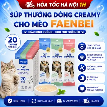 Súp Thưởng Dòng Creamy Cho Mèo Faenbei – Kết Cấu Kem Mịn, Dinh Dưỡng Đột Phá