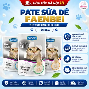 Pate Sữa Dê Faenbei Cho Mèo - Pate Sữa Dê Thịt Tươi 85g