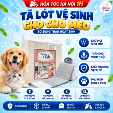 Tã Lót Vệ Sinh Cho Chó Mèo Bổ Sung Than Hoạt Tính - Khử Mùi Siêu Tốc & Khô Thoáng Sạch Sẽ