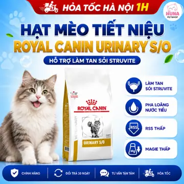 Thức ăn Royal Canin Urinary S/O Hạt Cho Mèo Bị Sỏi Thận - Hòa Tan Sỏi, Ngăn Ngừa Sỏi